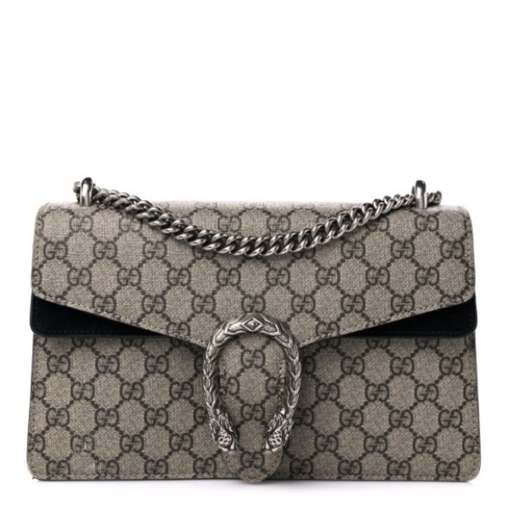 GG Supreme Monogram Small Dionysus Shoulder Bag Black